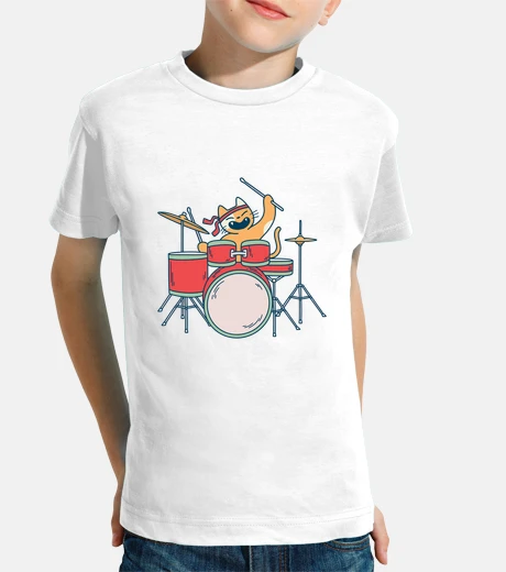 Kids drummer cat