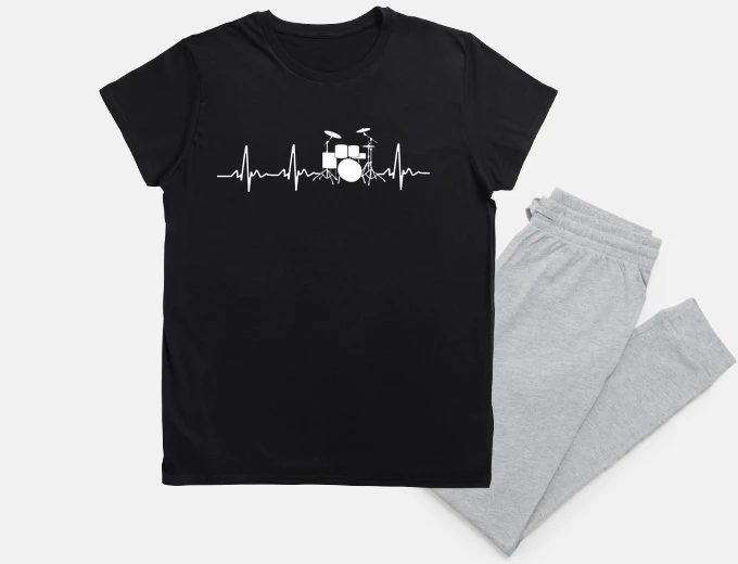 Pyjama Drummer heartbeat - funny gift idea