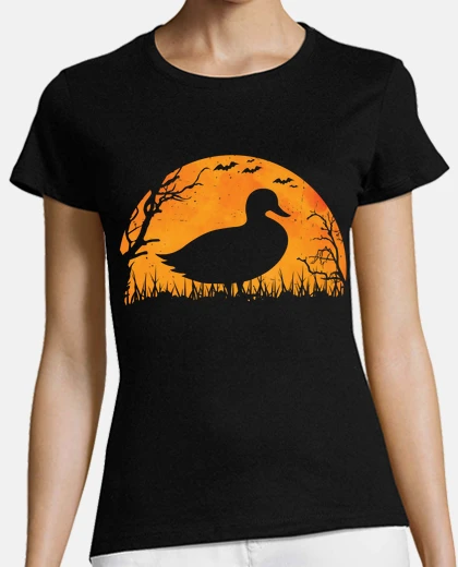 Playera duck halloween silhouette spooky duck