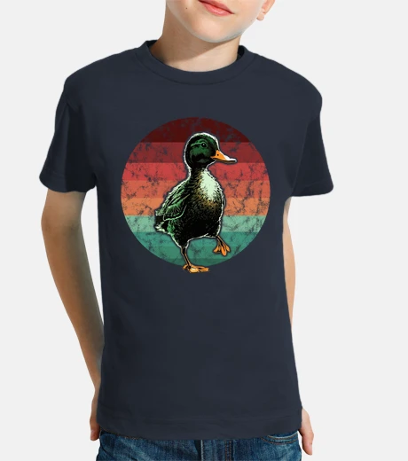 Kids duck sunset retro vintage