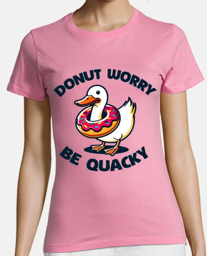Playera duck wearing a donut