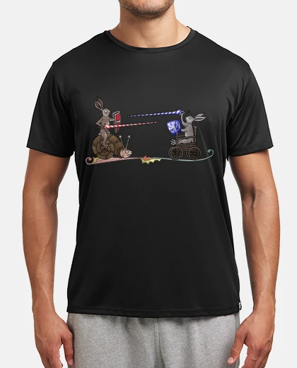 T-shirt duello di conigli