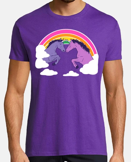 T-shirt duello di unicorni