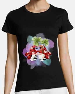 duendes enamorados camiseta mujer