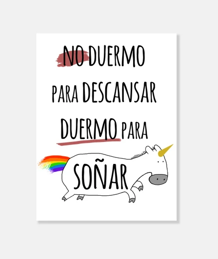 Lienzo Duermo para soñar