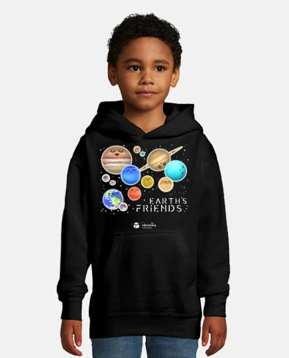 Kids earths friends dark backgrounds