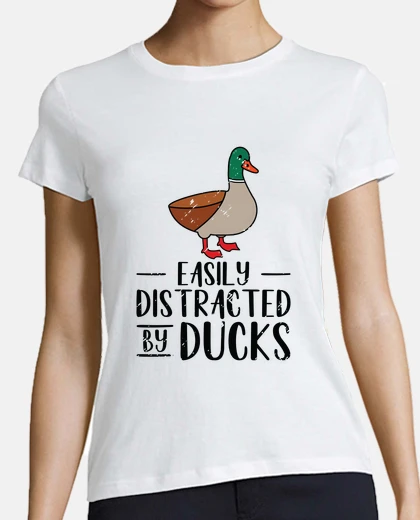 Camiseta Easily Distracted By Ducks Duck Rubber Duck