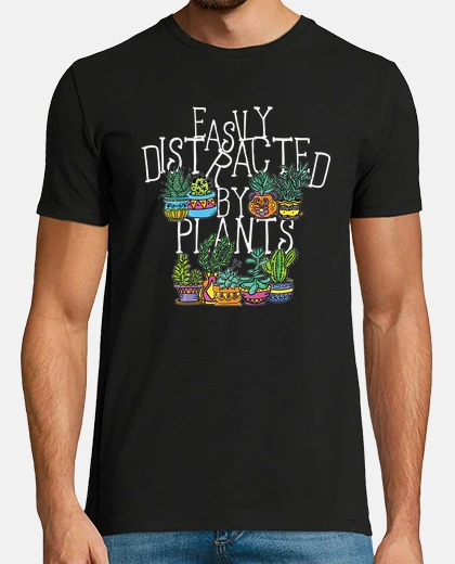 T-shirt Easily Distracted Plants Botany Teacher Planting