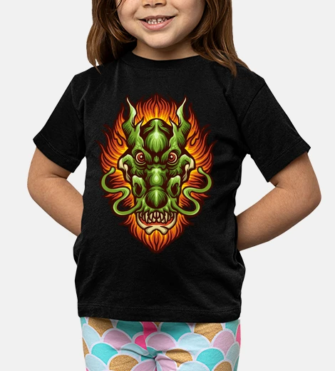 Kids eastern green fire dragon