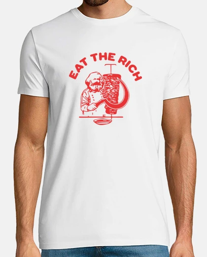 Tee-shirt eat les riches karl marx kebab chb