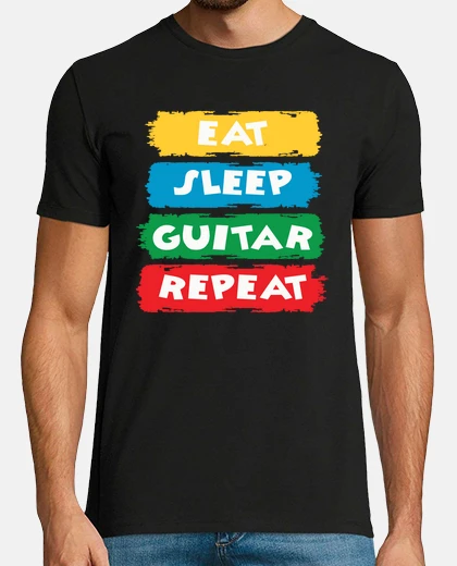 T-shirt eat s lee p rappresentante di chitarra 