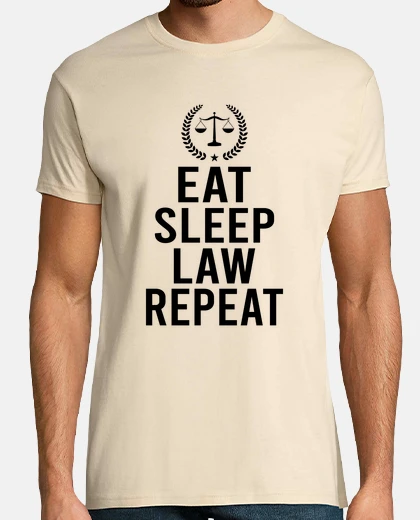 T-shirt eat sleep , ripeti law - avvocato divertente