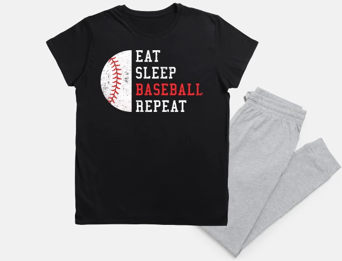 Pyjama Eat Sleep Baseball Repeat - gift idea