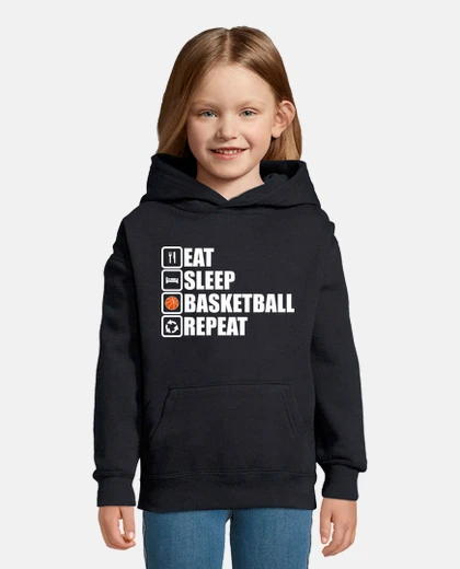 Kids eat sleep basketball repeat