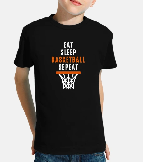 Kids eat sleep basketball repeat