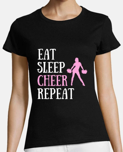 Playera eat sleep cheer humor cheerleader
