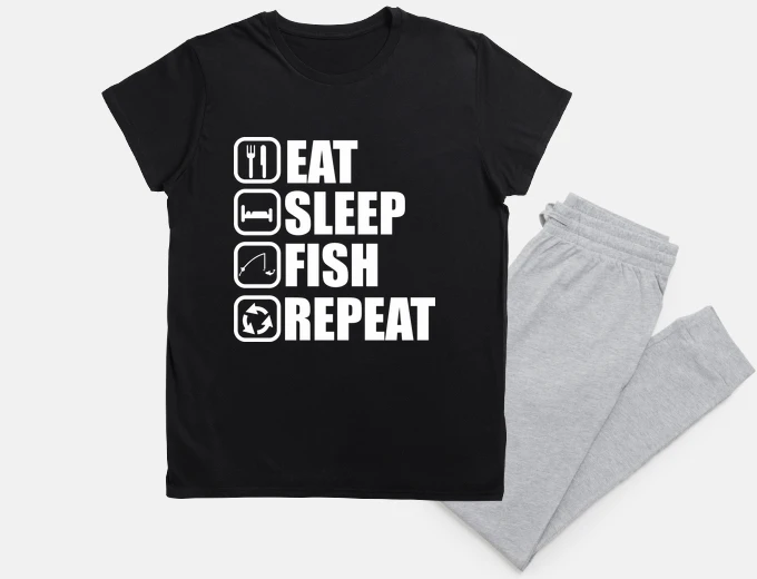 eat sleep fish fishing fisherman
