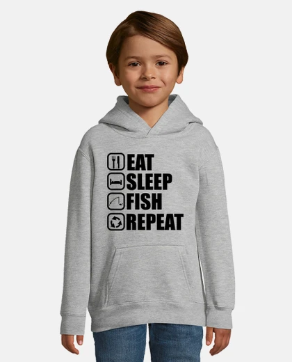 Kids eat sleep fish repeat fishing fisherman