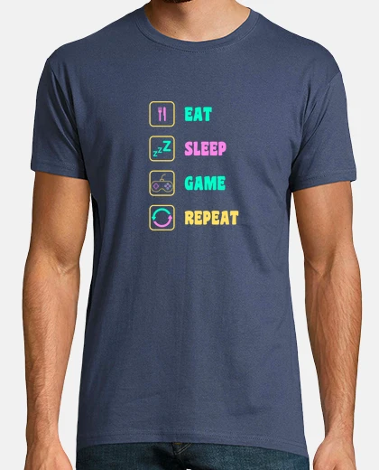 Playera eat sleep game repeat