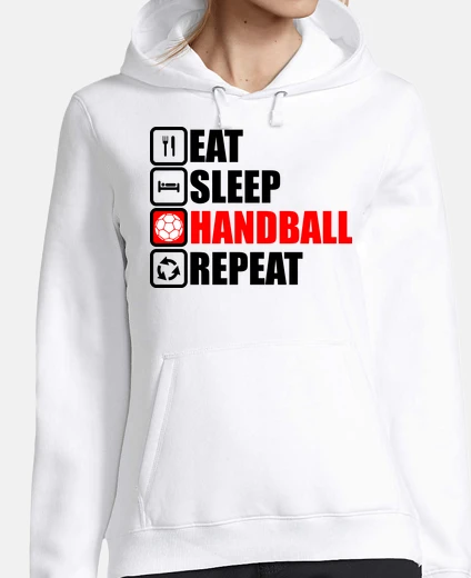 Hoodie eat sleep handball repeat