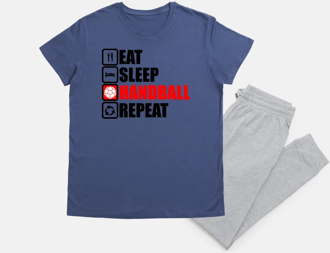 Pyjama eat sleep handball repeat