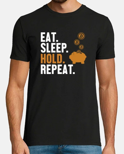Tee-shirt Eat Sleep Hold Repeat Cryptocurrency Crypto Bitcoin
