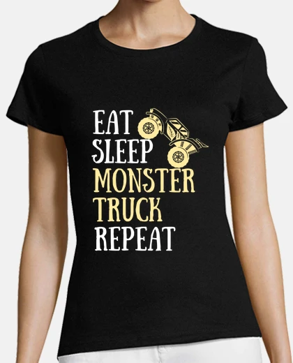 Tee-shirt eat sleep monster truck humour homme