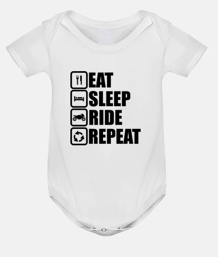 Kids eat sleep ride repeat motorbike biker