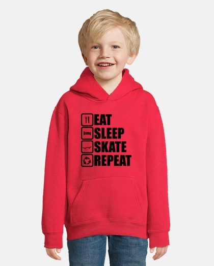 Kids eat sleep ride repeat skate skateboard