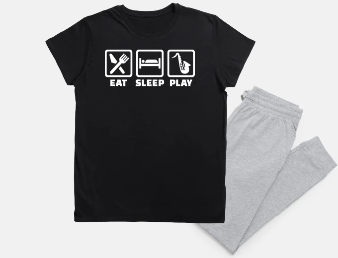 Pyjama Eat sleep Saxophone
