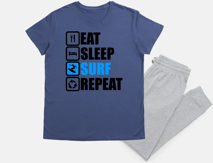 Pyjama eat sleep surf repeat