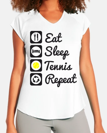 T-shirt eat sleep tennis repeat
