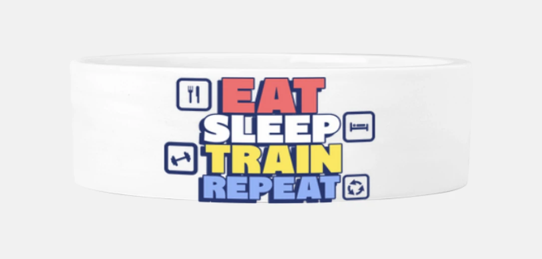 Mascotas eat sleep train bodybuilding