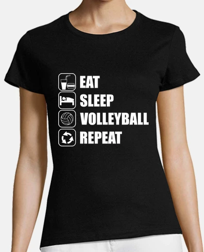Tee-shirt Eat, sleep, volleyball, volleyeur