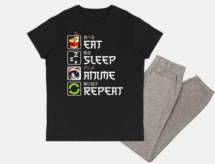 Eat Sleep Anime Repeat - funny gift idea