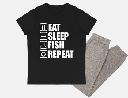 eat sleep fish fishing fisherman