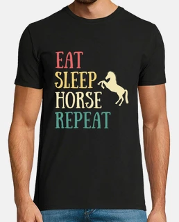 eat sleep horse humour cheval femme