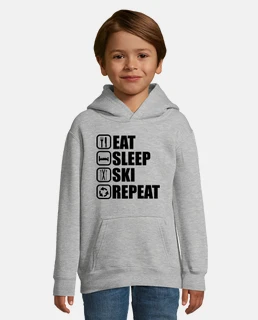 eat sleep ski repeat skier mountain