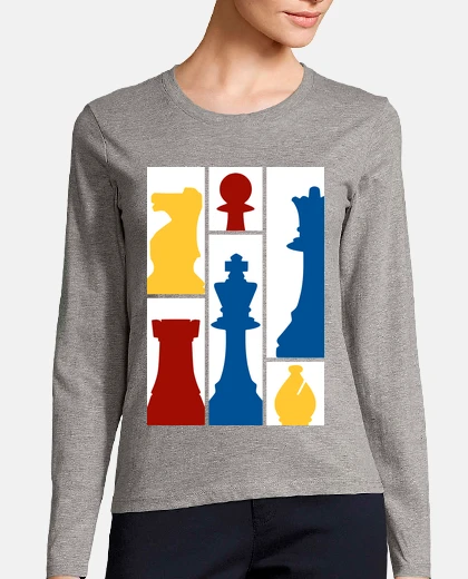 Tee-shirt échecs - pièces de tuile