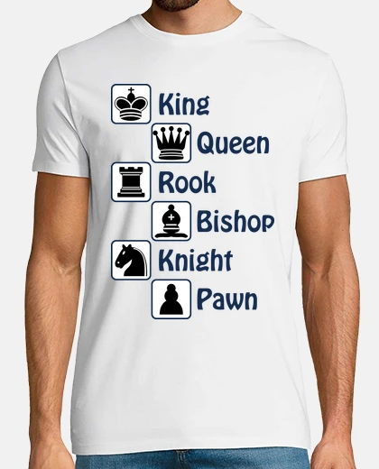 Tee-shirt échecs - pièces nommées 3