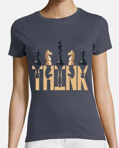 Tee-shirt échecs pense joueur d&#39;échecs pense échec et mat cadeau cool