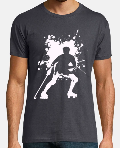 Tee-shirt éclaboussures de patins de hockey
