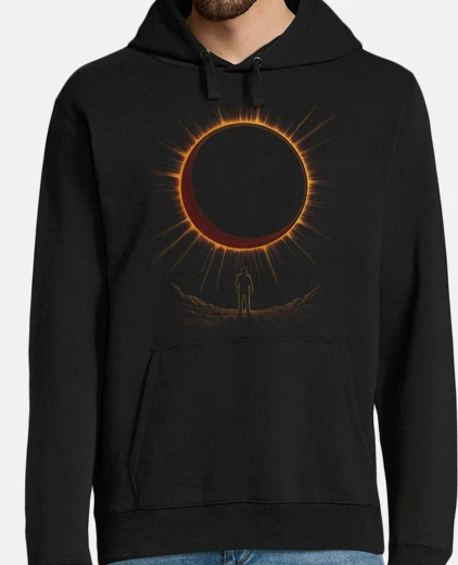 Sudadera eclipse hombre mirando sol luna