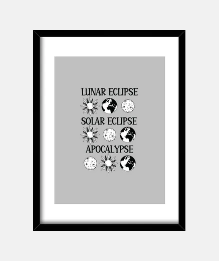 Cadre éclipse lunaire éclipse solaire apocaly