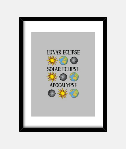 Cadre éclipse lunaire éclipse solaire apocaly
