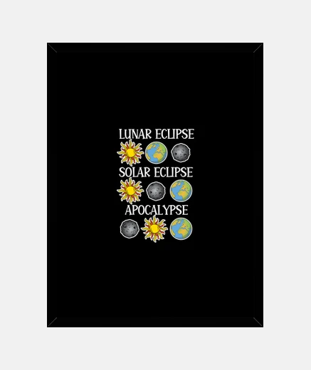 Cadre éclipse lunaire éclipse solaire apocaly