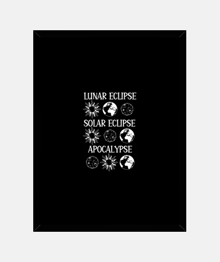 Cadre éclipse lunaire éclipse solaire apocaly