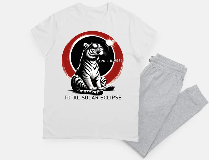 Pyjama éclipse solaire totale de tigre drôle 2
