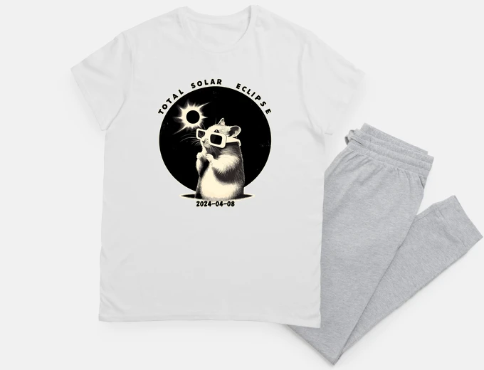 Pyjama éclipse solaire totale drôle 2024