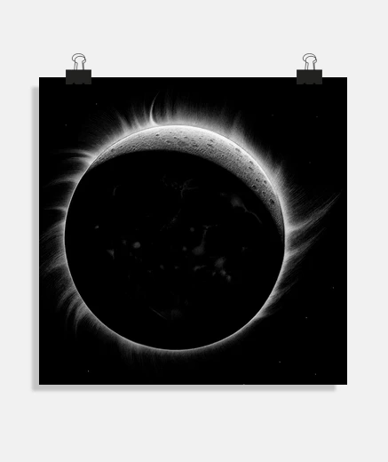 Poster eclipse totale de lune et de soleil affiche chambre enfant poster 